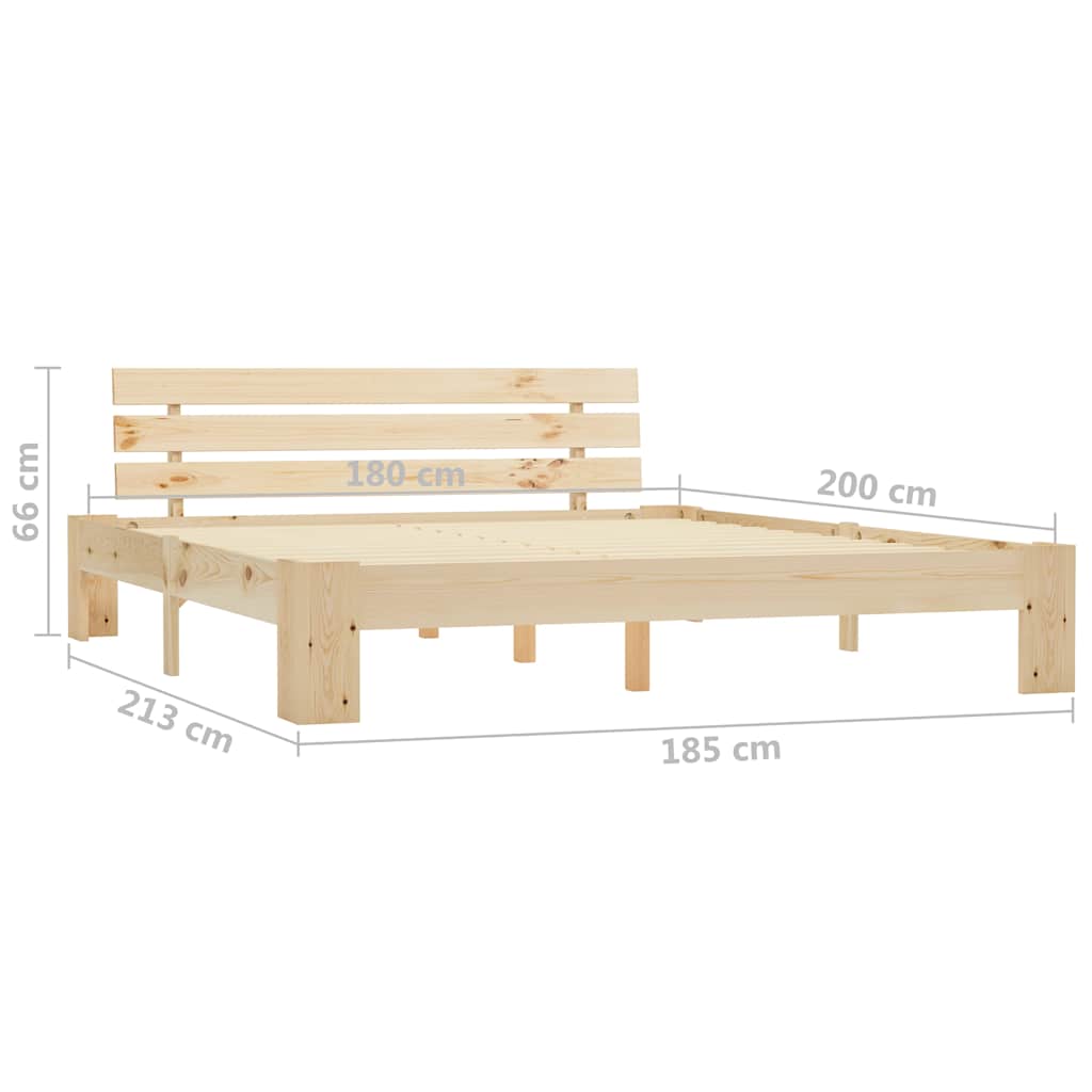 Giroletto senza Materasso 180x200 cm in Legno Massello di Pino