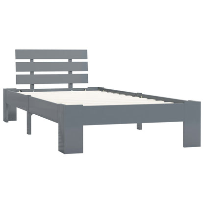 Giroletto senza Materasso Grigio 90x200 cm in Legno di Pino | homemem39