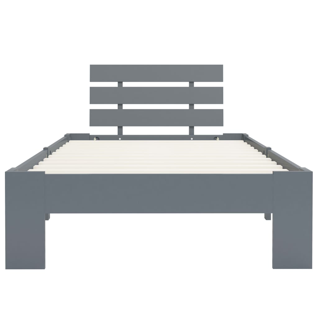 Giroletto senza Materasso Grigio 90x200 cm in Legno di Pino | homemem39