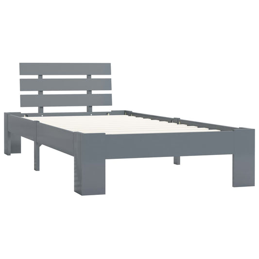 Giroletto senza Materasso Grigio 100x200 cm in Legno di Pino | homemem39