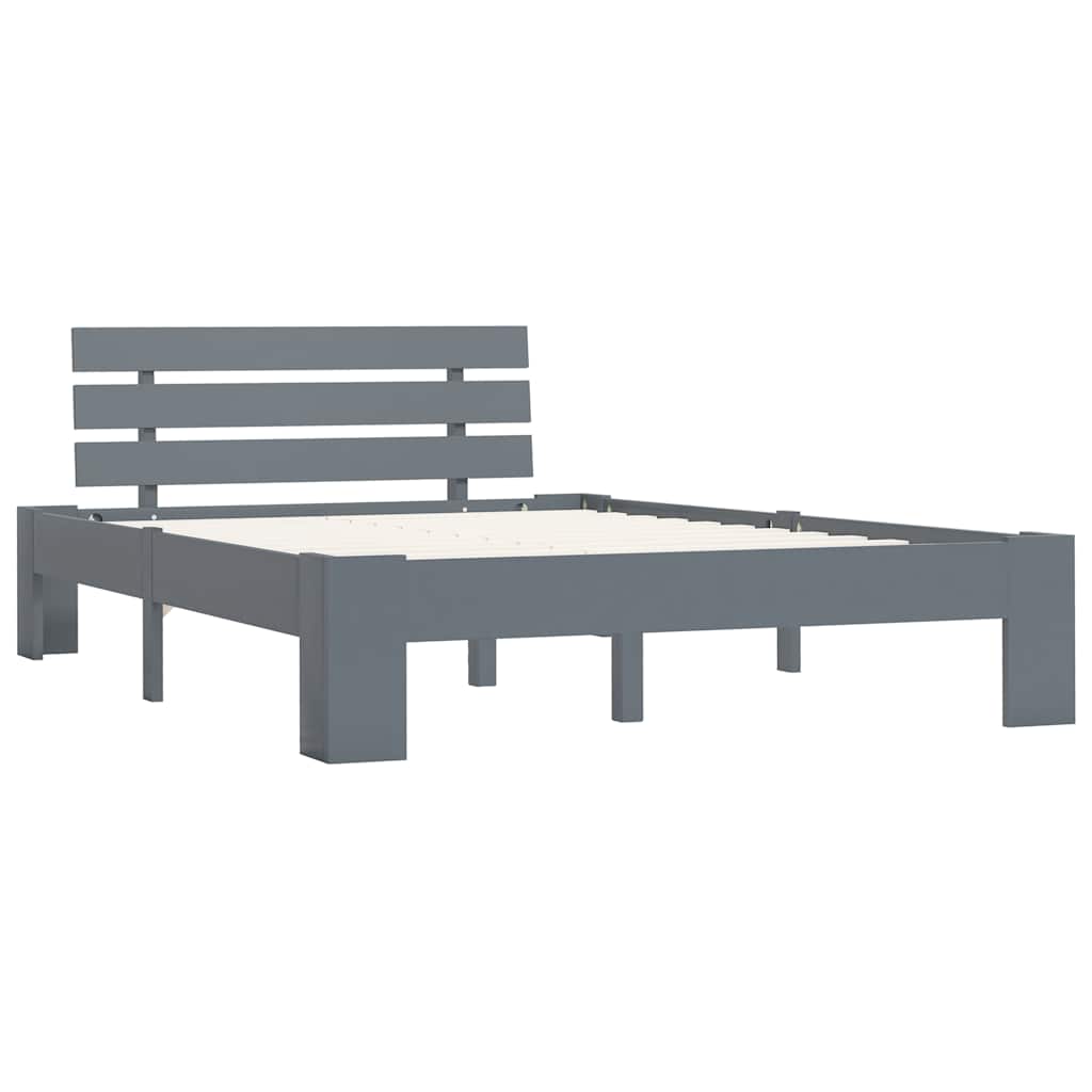 Giroletto senza Materasso Grigio 100x200 cm in Legno di Pino