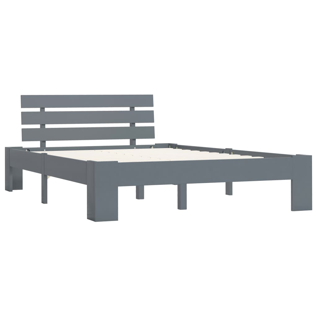 Giroletto senza Materasso Grigio 140x200 cm in Legno di Pino | homemem39