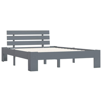Giroletto senza Materasso Grigio 140x200 cm in Legno di Pino