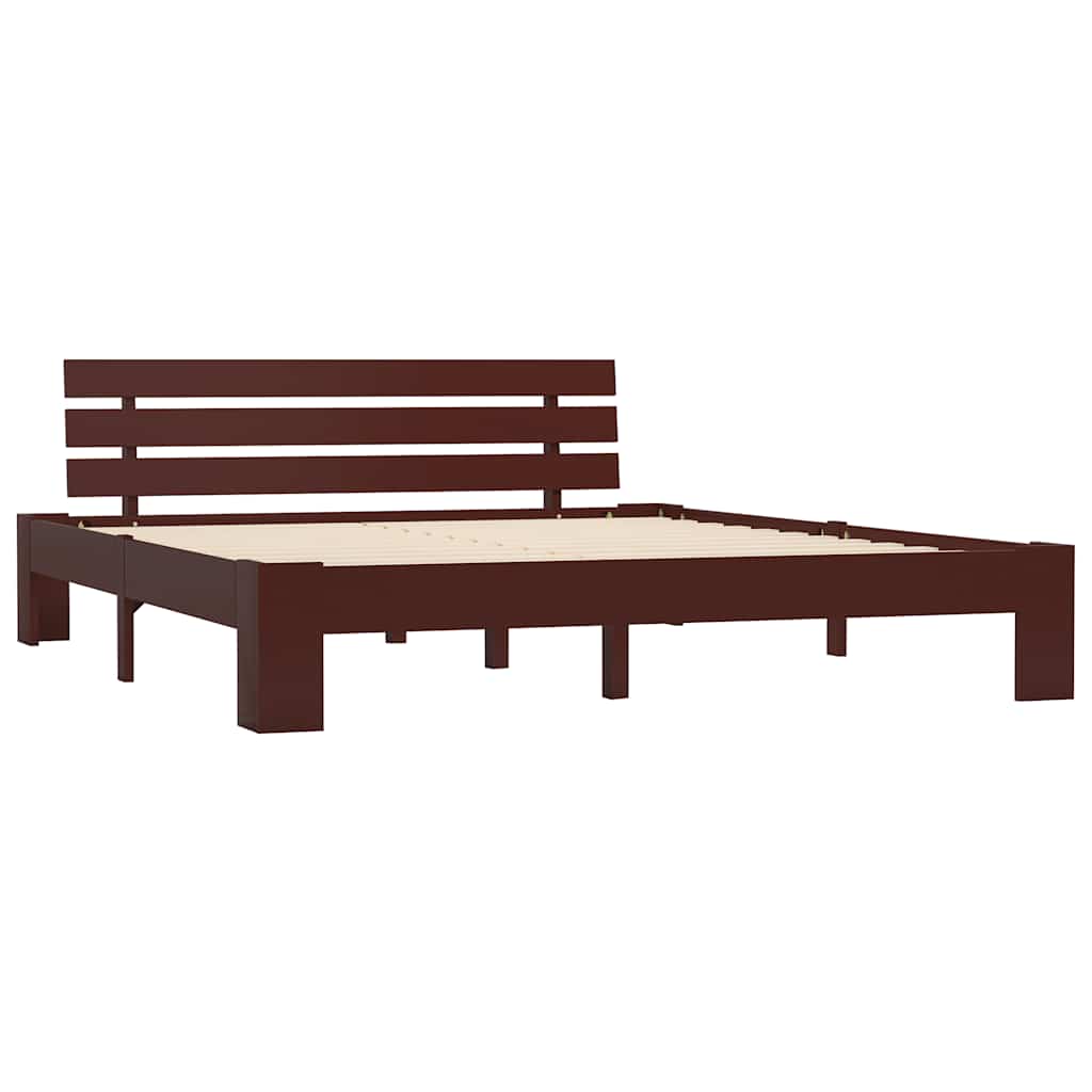 Giroletto senza Materasso Marrone Scuro 160x200 cm Legno Pino