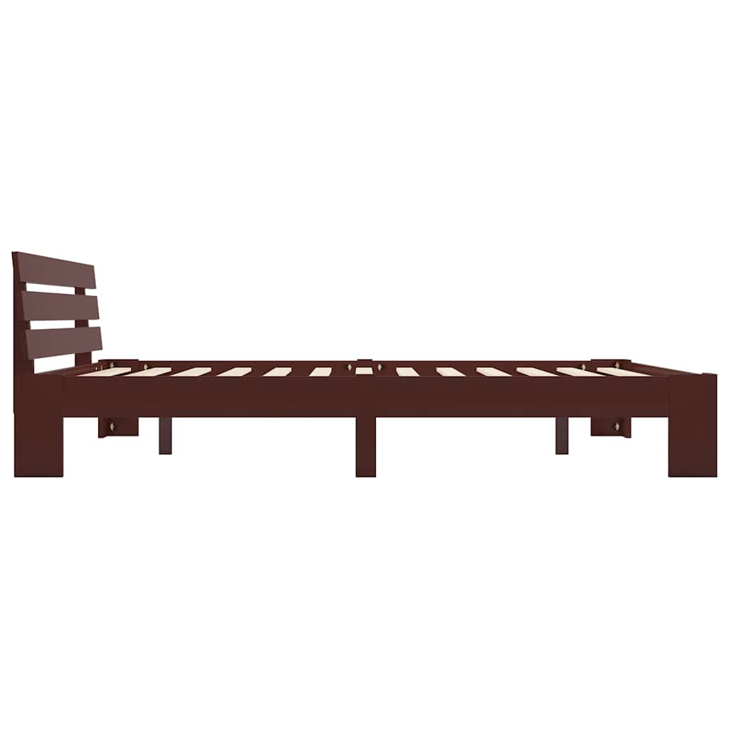 Giroletto senza Materasso Marrone Scuro 160x200 cm Legno Pino