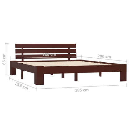 Giroletto senza Materasso Marrone Scuro 180x200 cm in Pino