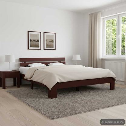 Giroletto senza Materasso Marrone Scuro 180x200 cm in Pino