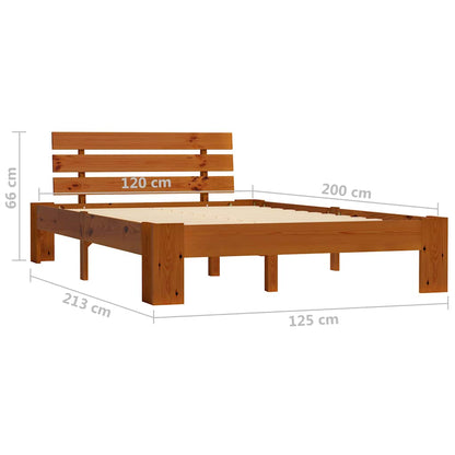Giroletto senza Materasso Marrone Ambrato 120x200 cm in Pino