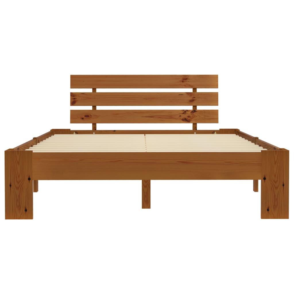 Giroletto senza Materasso Marrone Ambrato 140x200 cm in Pino | homemem39