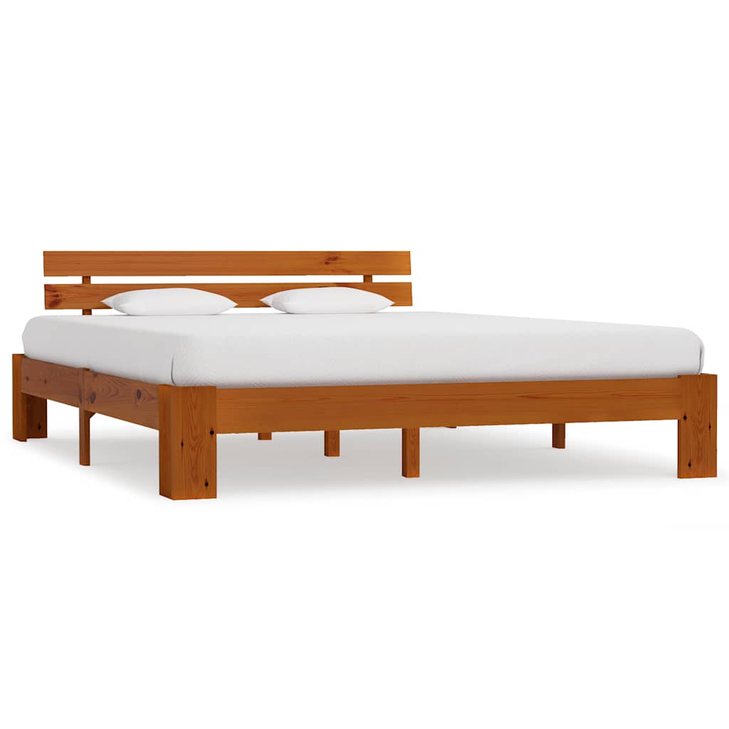 Giroletto senza Materasso Ambrato 180x200 cm in Legno di Pino