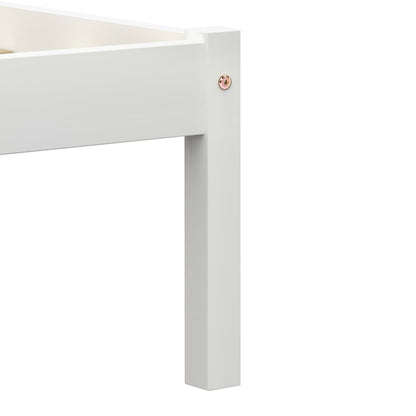 Giroletto senza Materasso Bianco 160x200 cm in Legno di Pino | homemem39