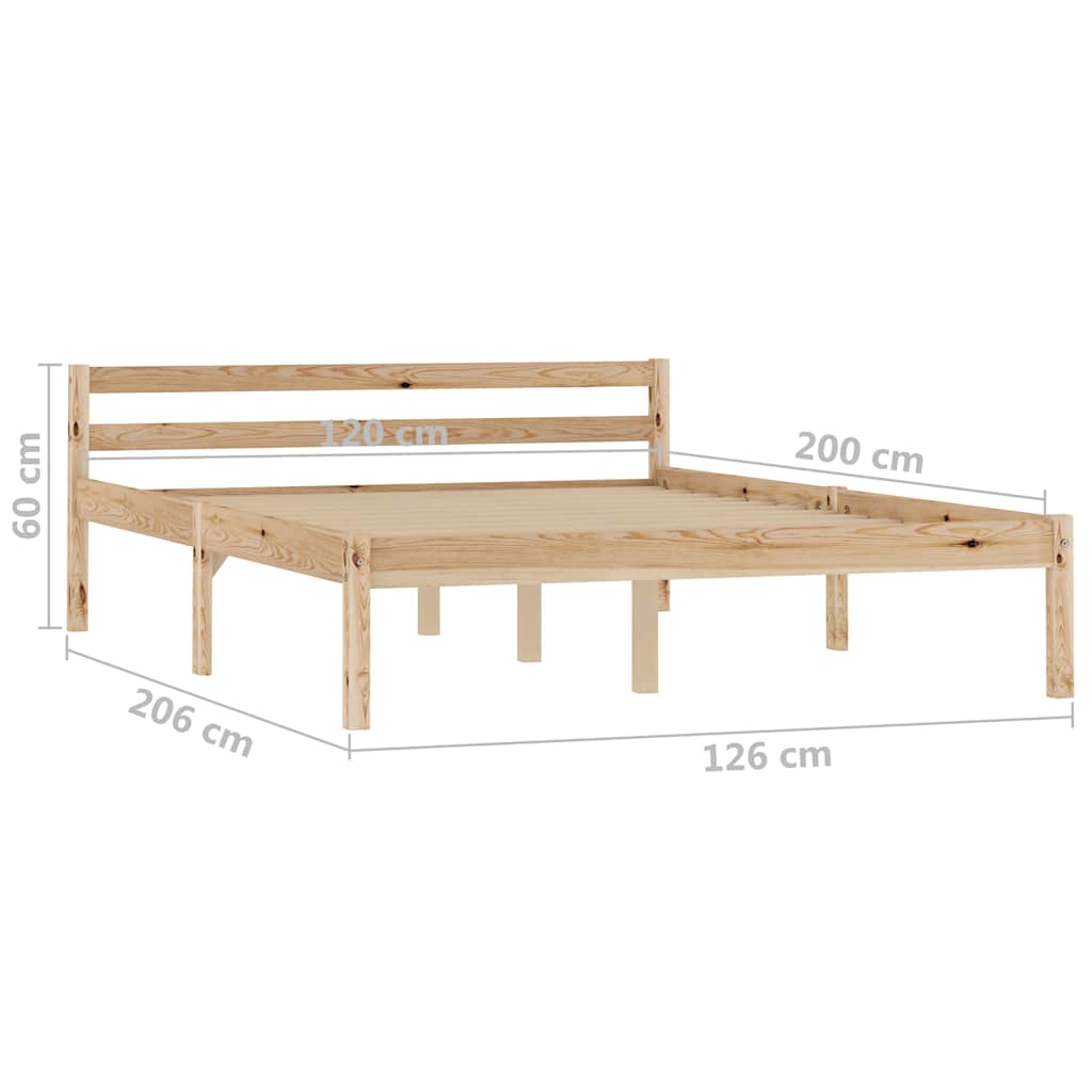 Giroletto senza Materasso 120x200 cm in Legno Massello di Pino