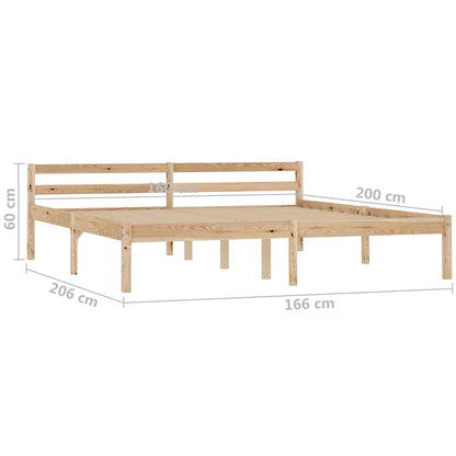 Giroletto senza Materasso 160x200 cm in Legno Massello di Pino