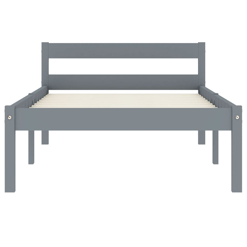 Giroletto senza Materasso Grigio 100x200 cm in Legno di Pino | homemem39