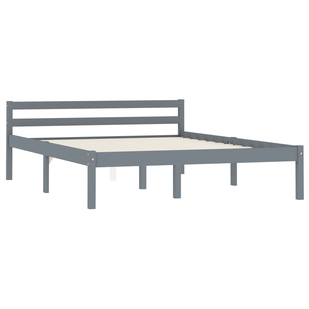 Giroletto senza Materasso Grigio 100x200 cm in Legno di Pino | homemem39