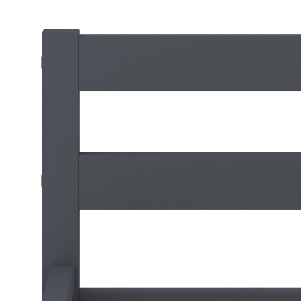 Giroletto senza Materasso Grigio 100x200 cm in Legno di Pino | homemem39