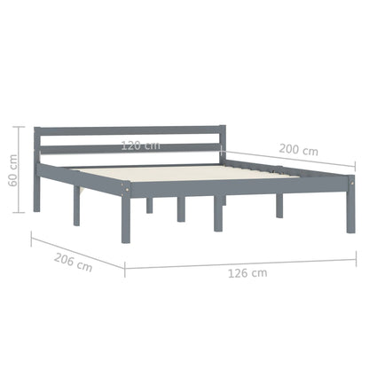 Giroletto senza Materasso Grigio 100x200 cm in Legno di Pino | homemem39