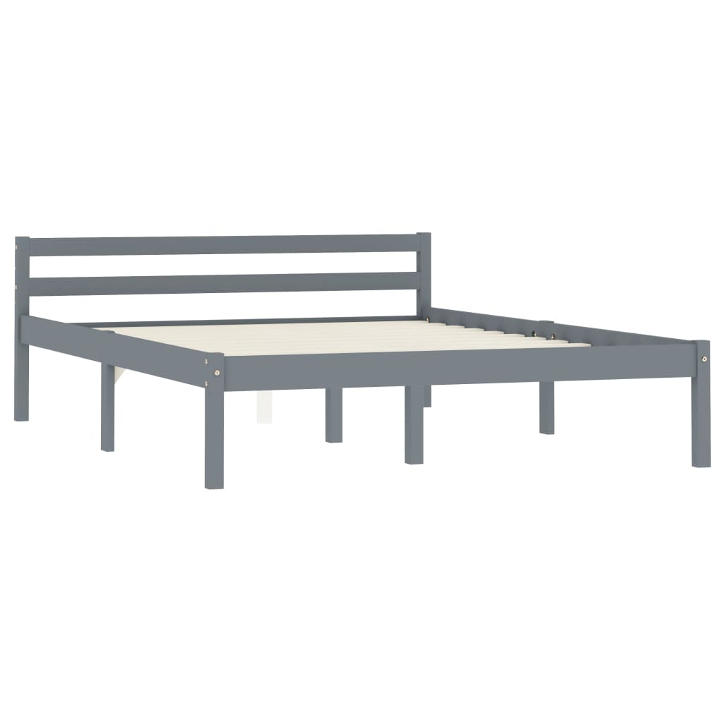Giroletto senza Materasso Grigio 140x200 cm in Legno di Pino | homemem39