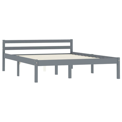 Giroletto senza Materasso Grigio 140x200 cm in Legno di Pino | homemem39
