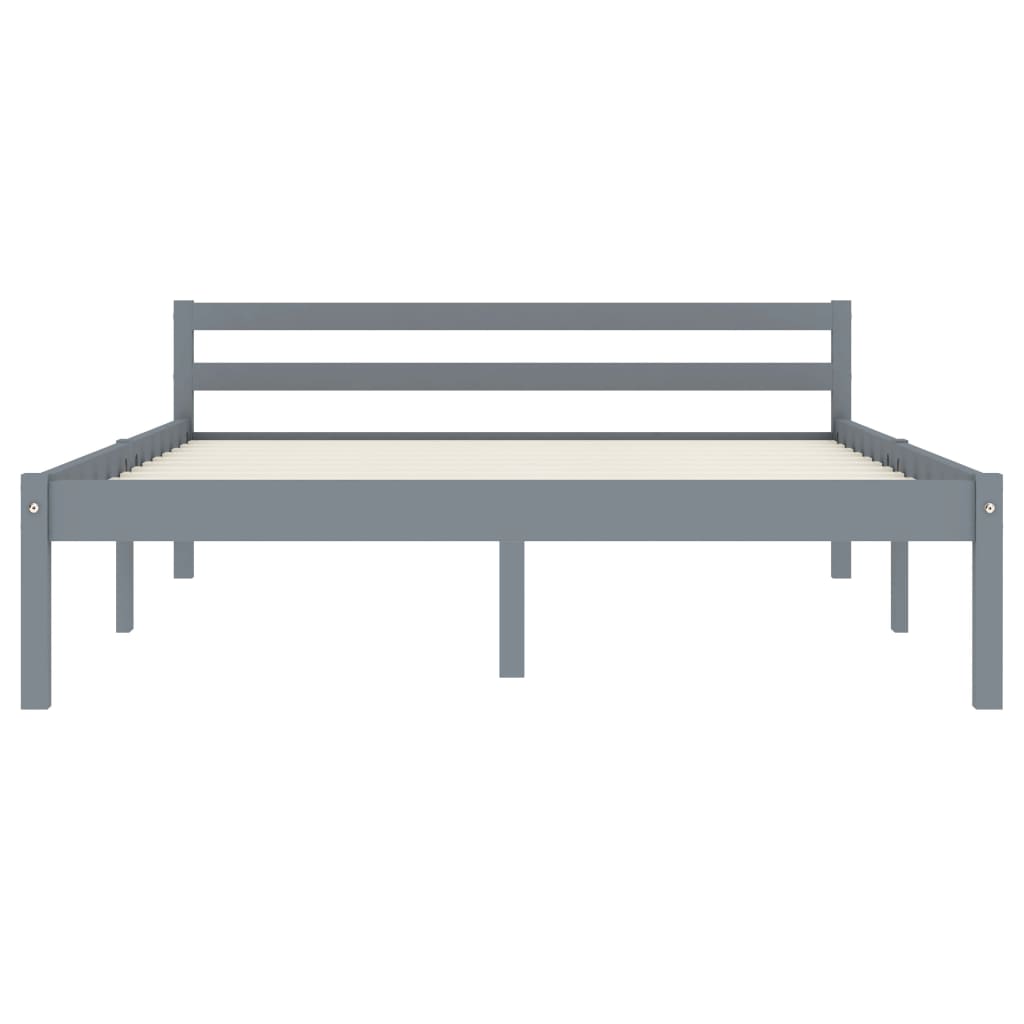 Giroletto senza Materasso Grigio 140x200 cm in Legno di Pino | homemem39