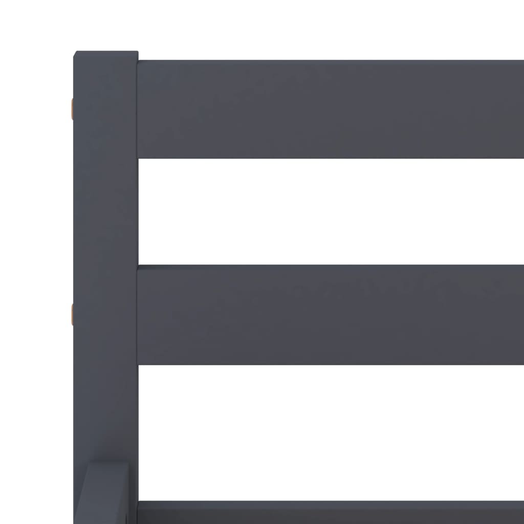 Giroletto senza Materasso Grigio 160x200 cm Legno Massello Pino | homemem39