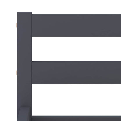 Giroletto senza Materasso Grigio 180x200 cm Legno Massello Pino