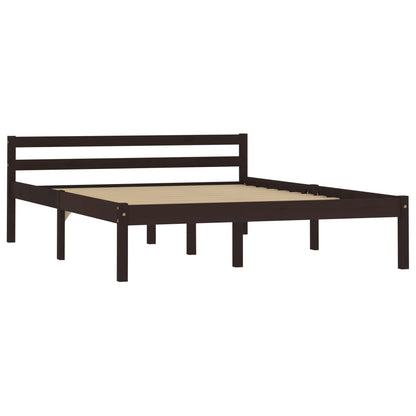 Giroletto senza Materasso Marrone Scuro 120x200 cm Legno Pino | homemem39
