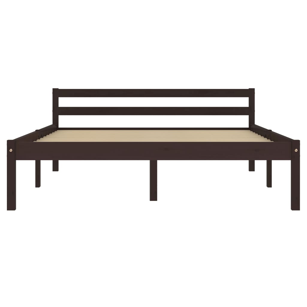 Giroletto senza Materasso Marrone Scuro 120x200 cm Legno Pino | homemem39