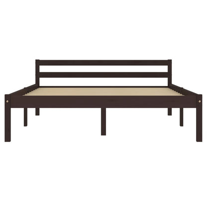 Giroletto senza Materasso Marrone Scuro 120x200 cm Legno Pino | homemem39