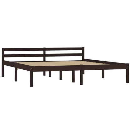 Giroletto senza Materasso Marrone Scuro 160x200 cm Legno Pino