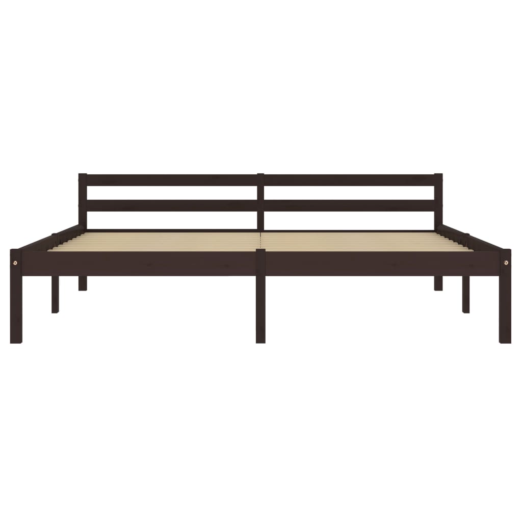 Giroletto senza Materasso Marrone Scuro 160x200 cm Legno Pino | homemem39