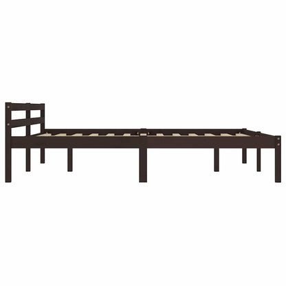 Giroletto senza Materasso Marrone Scuro 160x200 cm Legno Pino