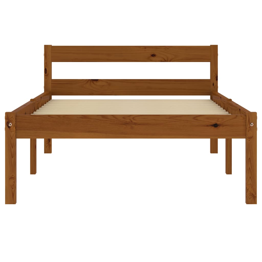 Giroletto senza Materasso Ambrato Legno Massello Pino 90x200 cm | homemem39