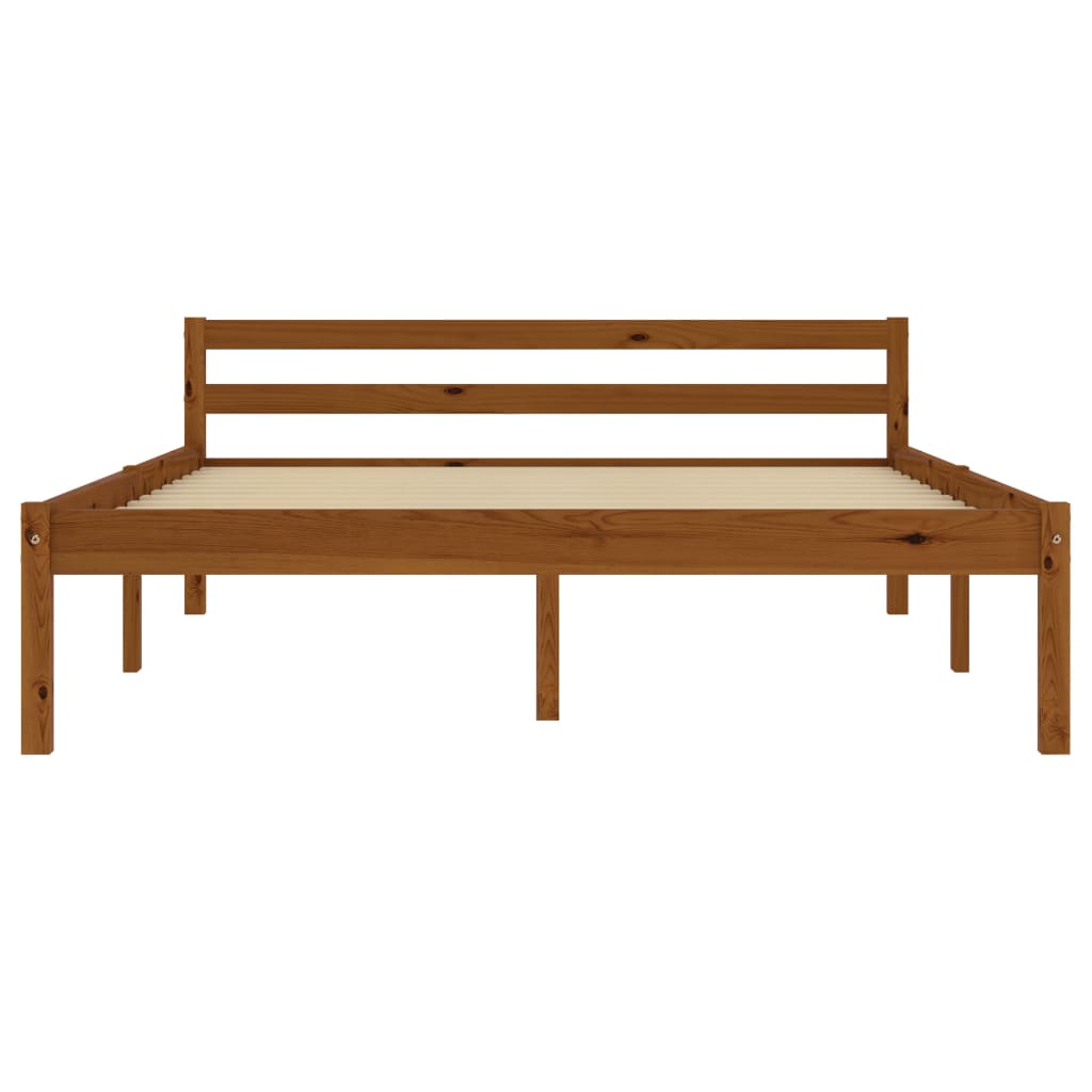 Giroletto senza Materaso Ambrato in Legno di Pino 120x200 cm | homemem39