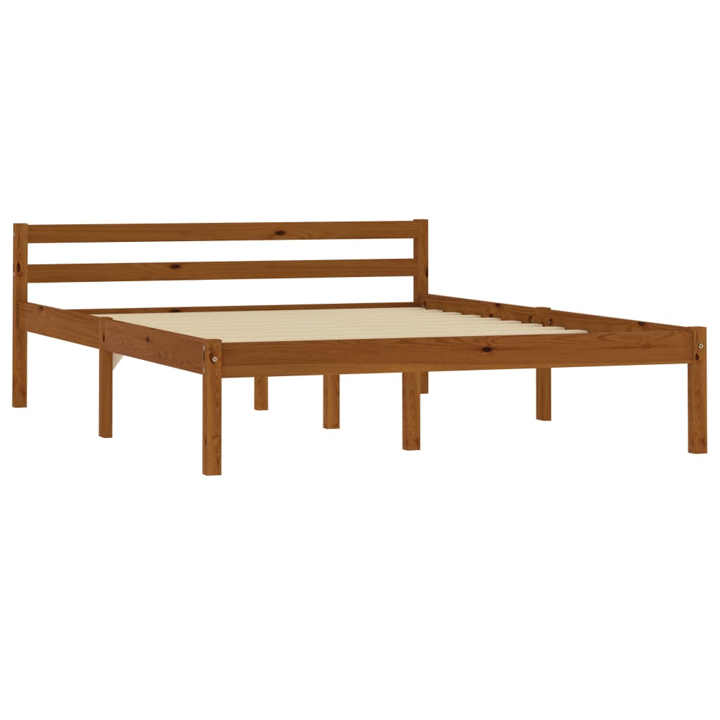 Giroletto senza Materaso Ambrato in Legno di Pino 140x200 cm | homemem39
