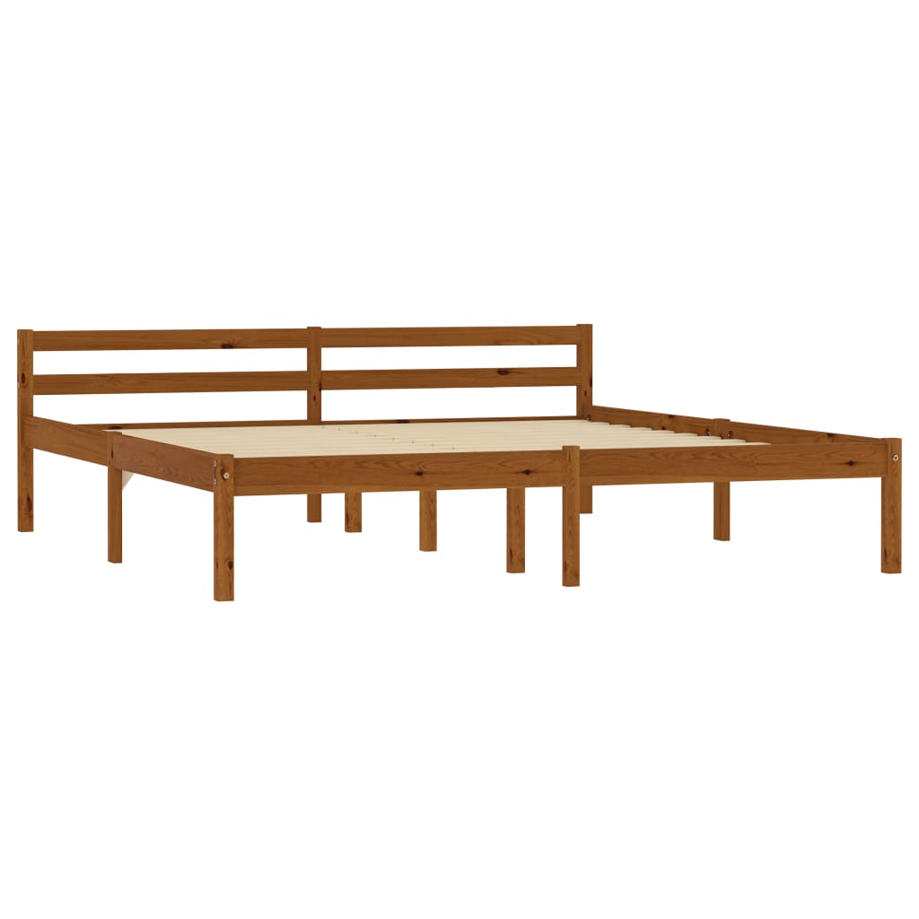 Giroletto senza Materaso Ambrato in Legno di Pino 160x200 cm | homemem39