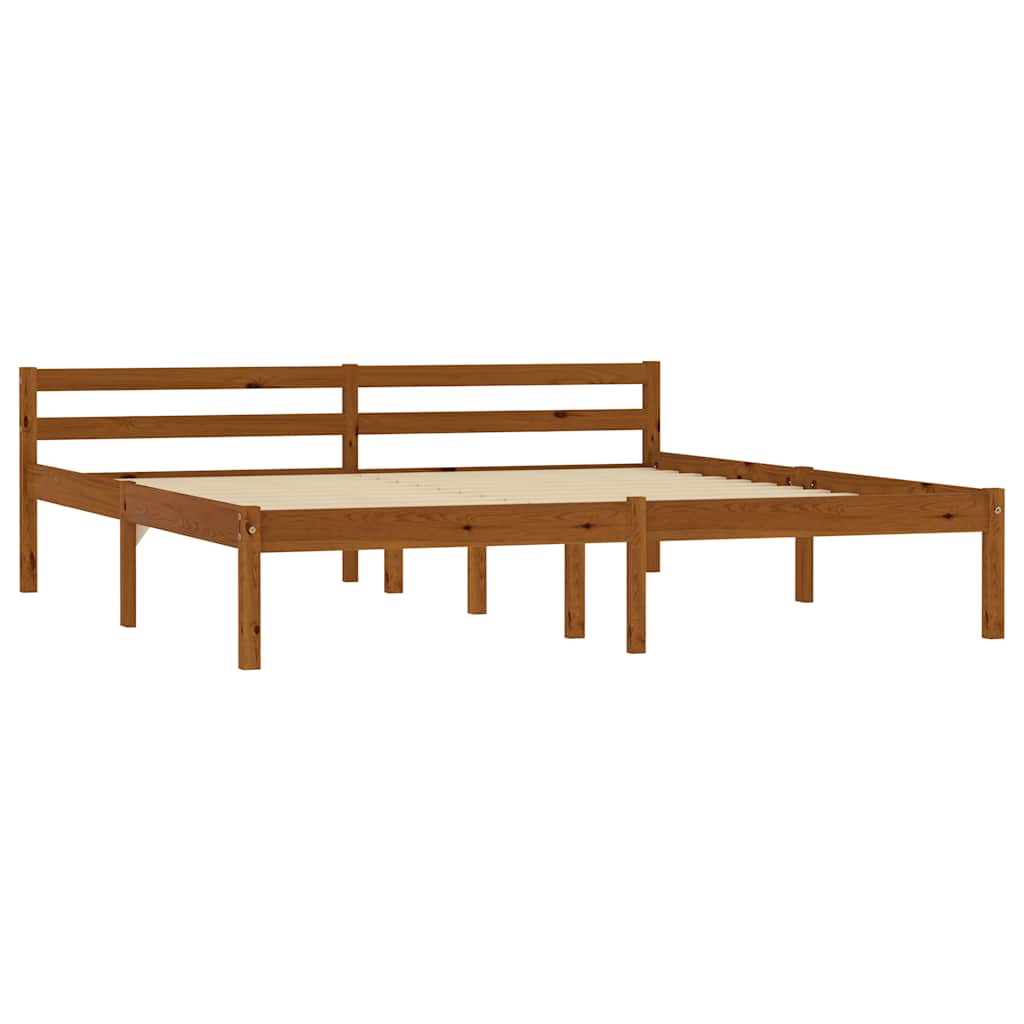 Giroletto senza Materaso Ambrato in Legno di Pino 160x200 cm