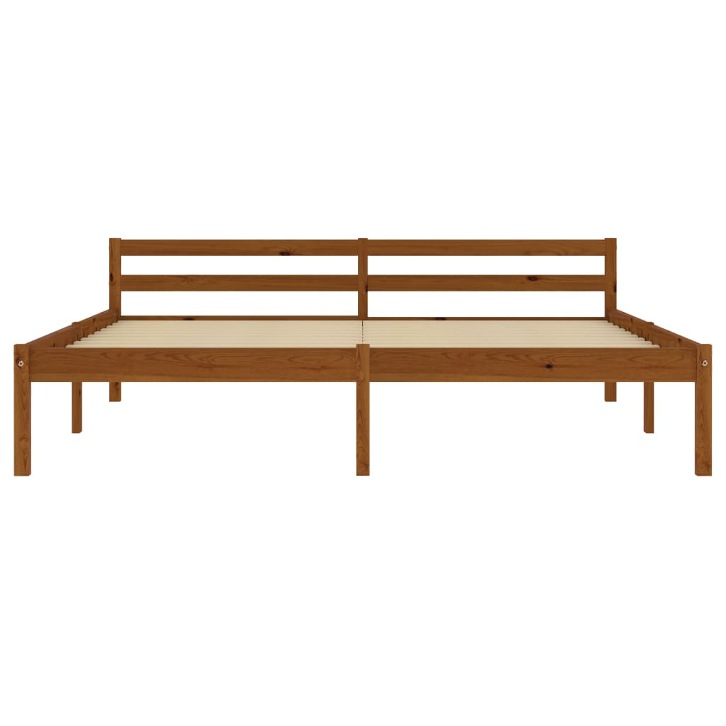Giroletto senza Materaso Ambrato in Legno di Pino 160x200 cm | homemem39