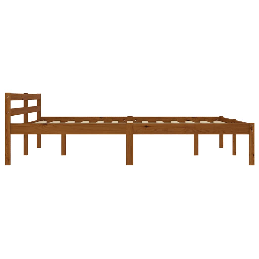 Giroletto senza Materaso Ambrato in Legno di Pino 160x200 cm