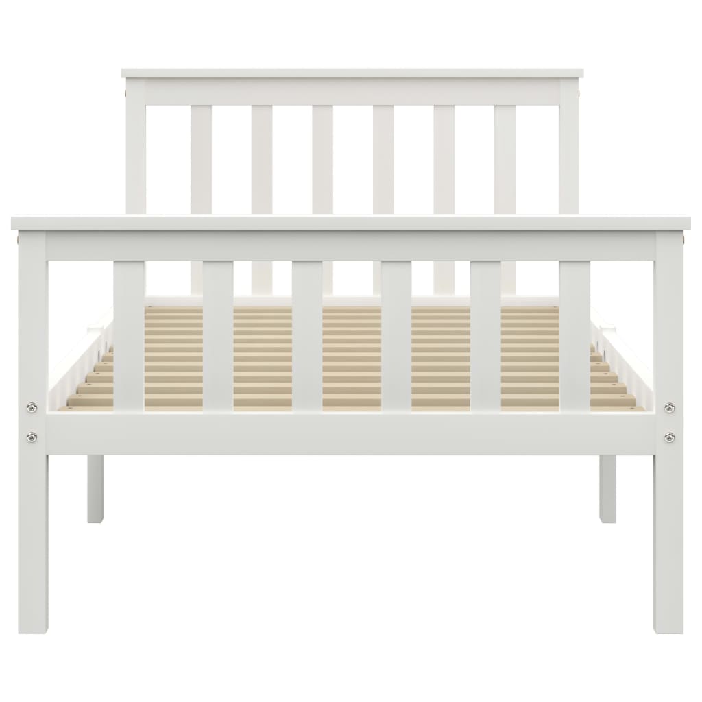 Dormeuse Estraibile senza Materasso Bianca Legno Pino 100x200cm | homemem39