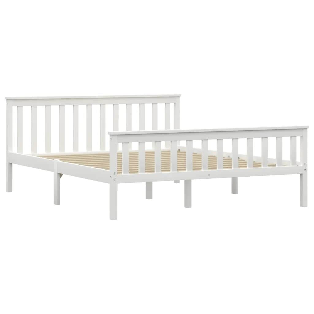 Giroletto senza Materasso Bianco 160x200 cm in Legno di Pino