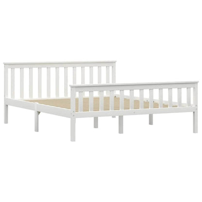 Giroletto senza Materasso Bianco 160x200 cm in Legno di Pino