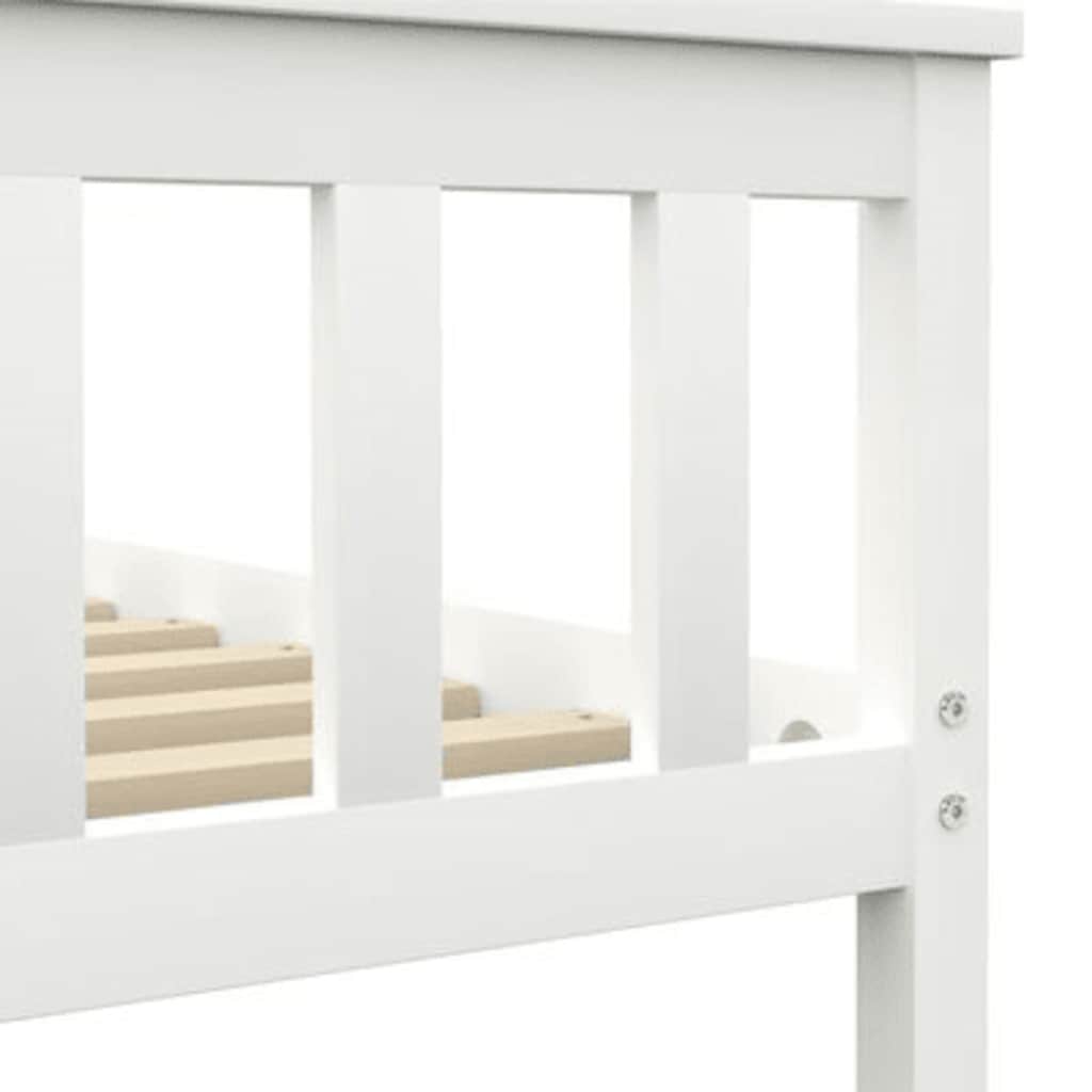 Giroletto senza Materasso Bianco 160x200 cm in Legno di Pino