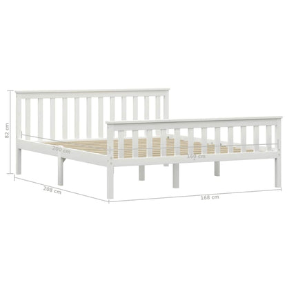 Giroletto senza Materasso Bianco 160x200 cm in Legno di Pino | homemem39