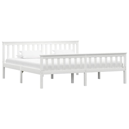 Giroletto senza Materasso Bianco 180x200 cm in Legno di Pino