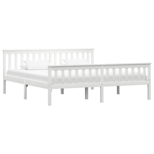 Giroletto senza Materasso Bianco 180x200 cm in Legno di Pino