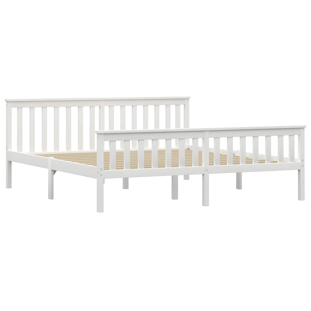 Giroletto senza Materasso Bianco 180x200 cm in Legno di Pino