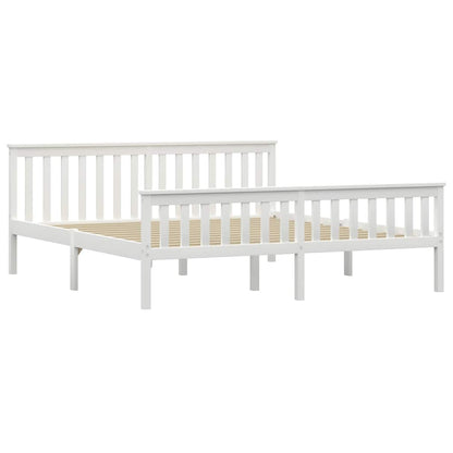 Giroletto senza Materasso Bianco 180x200 cm in Legno di Pino