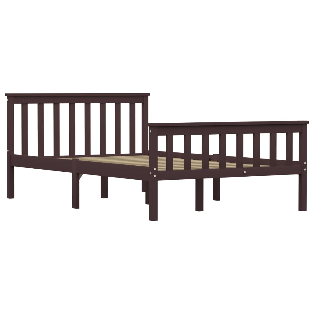 Giroletto senza Materasso Marrone Scuro 120x200 cm Legno Pino | homemem39