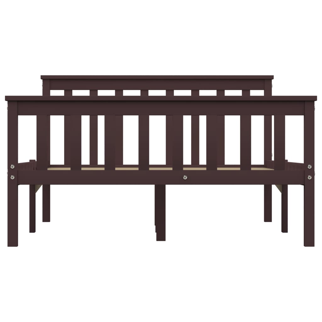 Giroletto senza Materasso Marrone Scuro 120x200 cm Legno Pino | homemem39